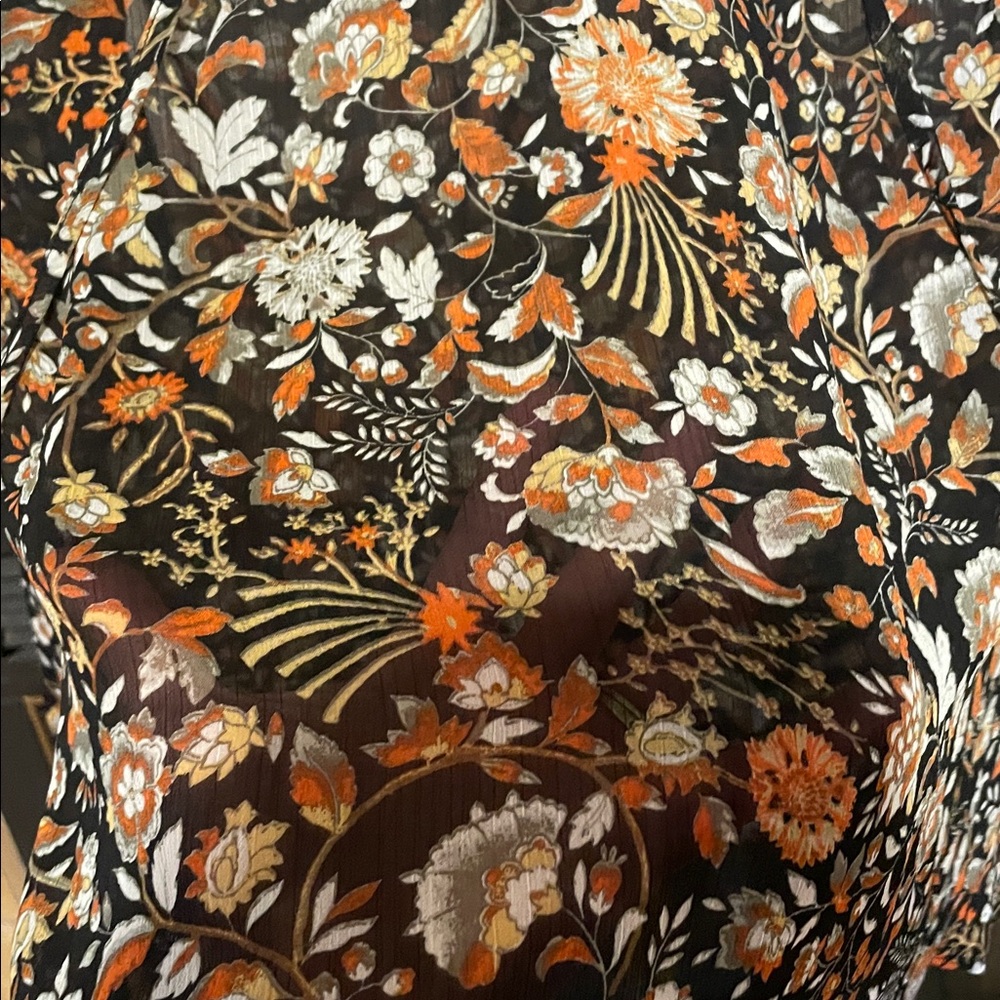 A.N.A Women’s Multicolor Floral Blouse (size L) - Picture 12 of 15